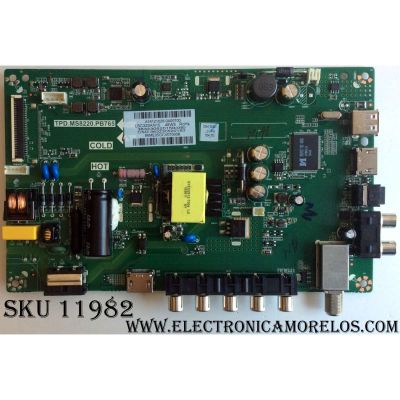 MAIN FUENTE (COMBO) PARA TV VIZIO / NUMERO DE PARTE 3632-3052-0150 / 363230520150 / 3632-3052-0395 / TPD.MS8220.PB765 / PANEL LSC320AN10-H02 / MODELOS D32HN-E0 LAUSVMCS / D32HN-E0 LAUSVMCT